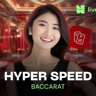 Hyper Speed Baccarat slot logo by Evolution at Fenikss Casino