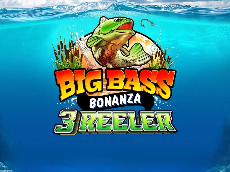 Big Bass Bonanza 3 Reeler online game logo by Pragmatic Play on fenikss-casino-lv.com