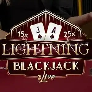 Lightning Blackjack online game logo by Evolution on fenikss-casino-lv.com