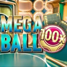Mega Ball 100x slot icon by Evolution, available at Fenikss Casino