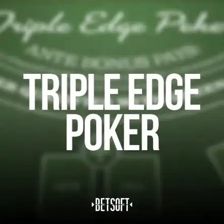 Triple Edge Poker logo by Betsoft Gaming Fenikss Casino